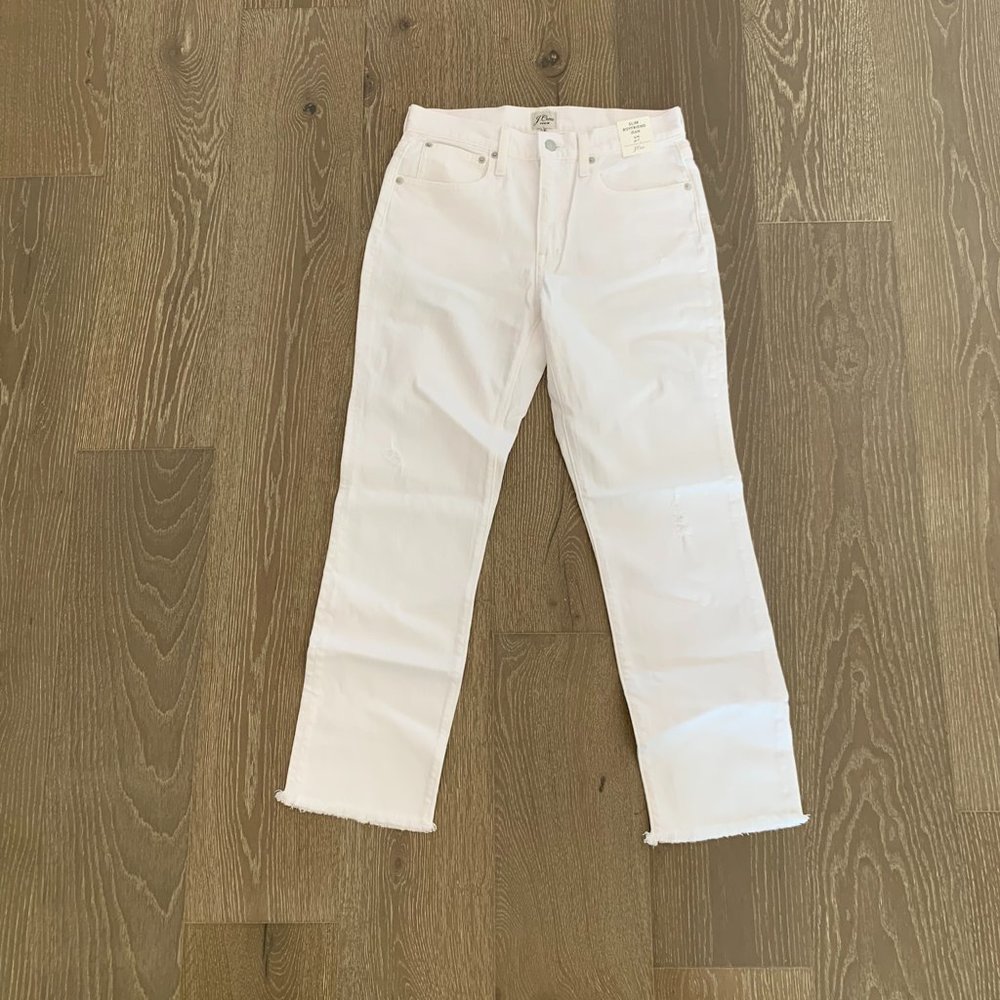 J. Crew Slim boyfriend jeans in white